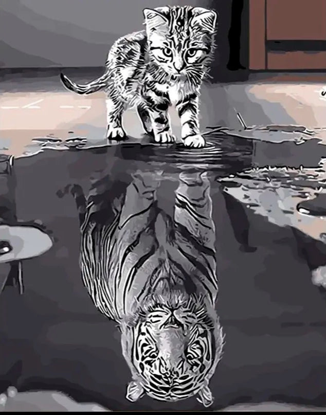 Katze Tiger Malen Nach Zahlen